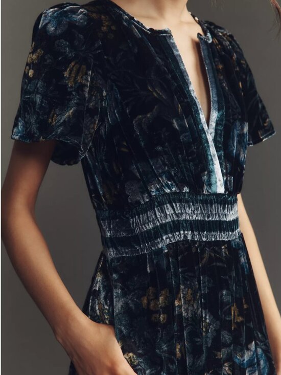 Anthropologie The Somerset Velvet Maxi Dress NEW with tags Medium - Picture 8 of 9